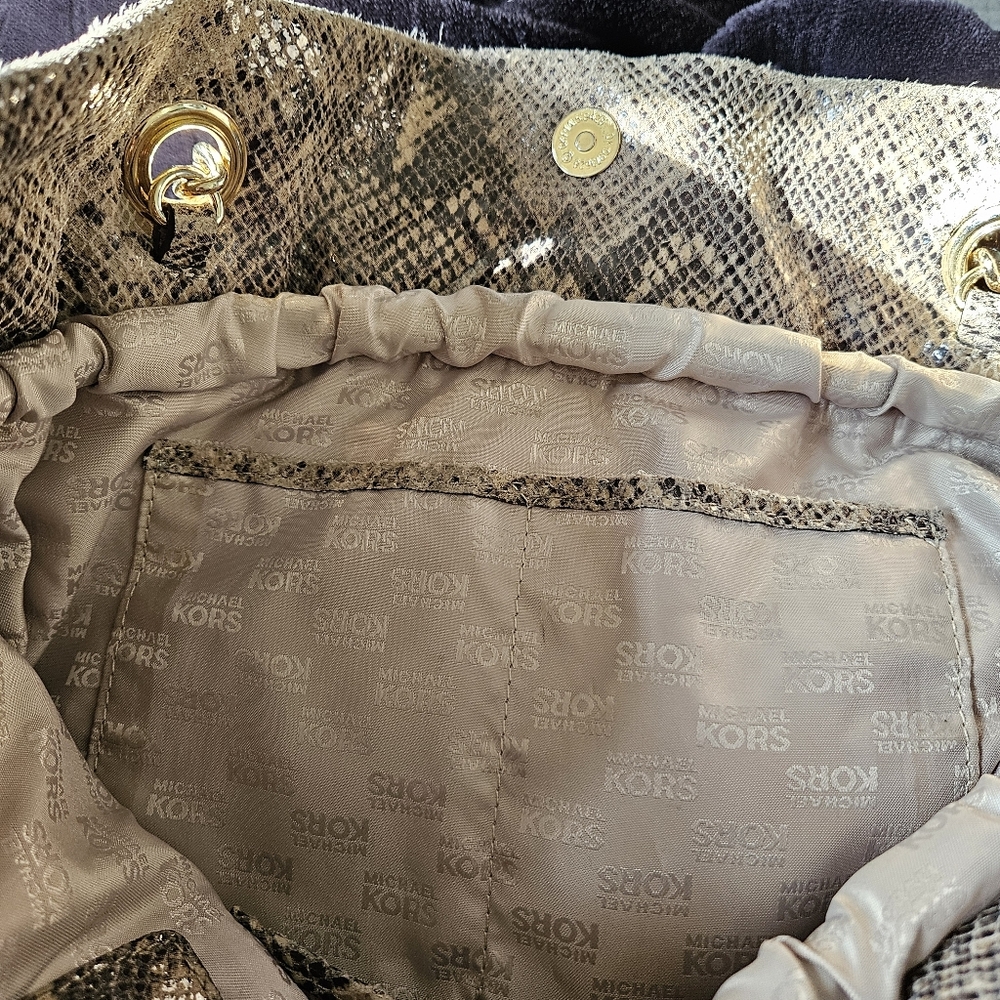 Michael Kors Python Snakeskin Tote Bag - Picture 9 of 15